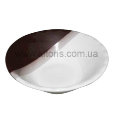 тарелка глубокая керамика /А/ - д=185мм капля бело-терракот.