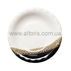 тарелка глубокая керамика /А/ - д=185мм капля бело-чёрная