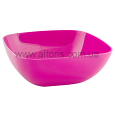 тарелка глубокая  пластик  /Алеана / - 150*150*55 розовый