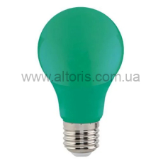 Лампа LED BULBS - Е27 3W  A60  175-250 зеленая