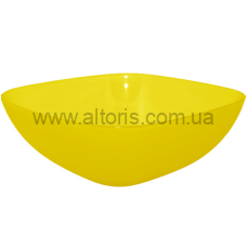 тарелка глубокая  пластик  /Алеана / - 150*150*55 желто - прозрачная