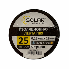 изолента ПВХ TM SOLAR - 19мм. 25м черная