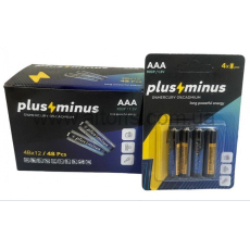 батарейка Plus minus - R03 4шт на блистере
