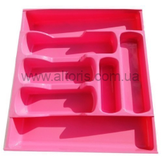 лоток для столов. приборов пластик Консенсус - раздвижной розовый 455*415*60мм