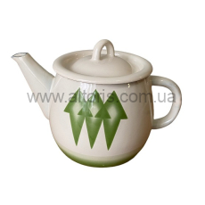 чайник эмаль НМ 1л/2 2707/2 - Трио (зеленая) (молочная)