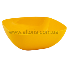 тарелка глубокая  пластик  /Алеана / - 150*150*55 темно - желтый