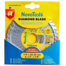 круг алмазный Novo Tools Basic - Турбоволна, 115мм*7мм*22,23мм