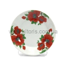 тарелка мелкая керамика Interos - №7 мак д.175мм (3110)