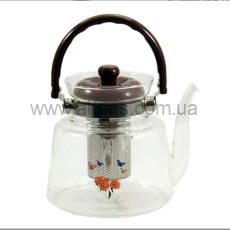 чайник стеклянный Interos - 1500мл HYDRANGEA /116/