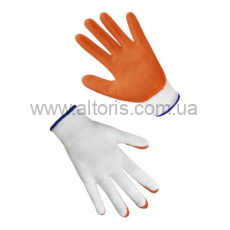 перчатки Seven - синт. белые с оранжевым нитрил. покрыт LL9288 ( 69288)