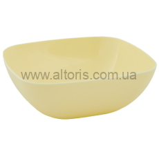 тарелка глубокая  пластик  /Алеана / - 150*150*55 желтая