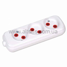 колодка HOROZ - 3 гнезда TEB