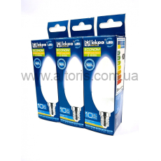 лампа LED  ИСКРА - C37 свеча 10W 4000K  E 14 180-240V