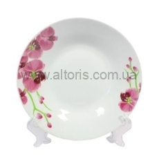 тарелка мелкая керамика Interos - №7 орхидея д.175мм (3663)
