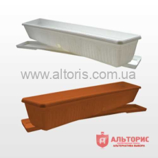 горшок для цветов "Дама" с подст. /Алеана/ - 50*18 балкон, белый