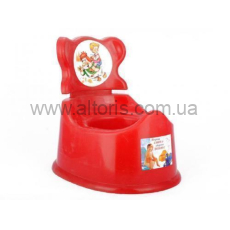 горшок детский с спинкой Консенсус - красный