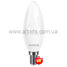 лампа LED MAXUS - свеча C37 5W 3000K 220V E14
