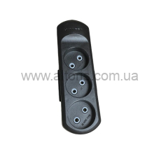 колодка Neomax - 3 гн. без.зазем черная NX510300