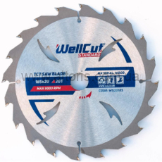 Круг отрезной по дереву Wellcut Standard - 185*20  20Т
