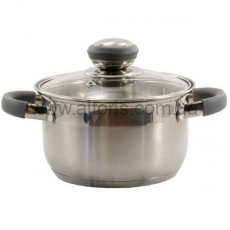 кастрюля Zauberg - 6,1л н/ж сфера. стекл. кр. ZB-6.1 CG GREY