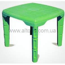 стол детский пластмассовый 560*560 Консенсус - зелёный квадратный