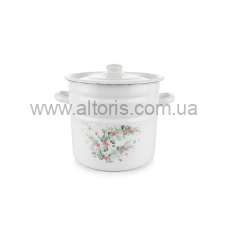 кастрюля эмаль НМ цилиндр. 12л/2  1624/2 - Эвкалипт