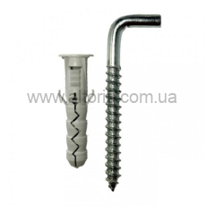 Дюбель с ударным шурупом - L-крючек 12*100, 25 шт