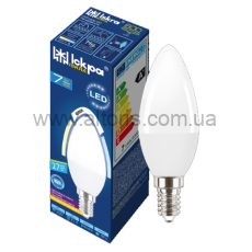лампа LED  ИСКРА - C37 свеча 7W 4000K  E 14 180-240V