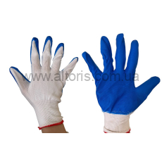 перчатки Seven - синт. белые с синим нитрил. покрыт р.9  69618