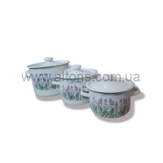 набор посуды №822 НМ к-ли цил.2/3/5,5л  - Лаванда