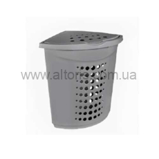 корзина для белья  Алеана  - 45л серая угловая