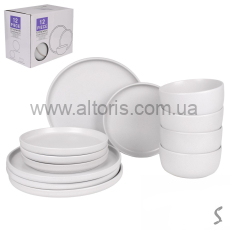 набор обеденный керамика STENSON - 12пр/наб (тарілка 26+19см, супниця 15см) MC5580-3