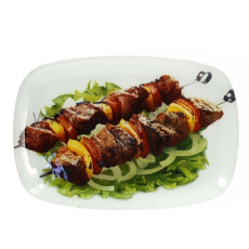 блюдо стекло Lumines - 29,5*21см прямоуг. Шашлык 312