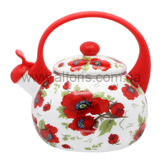 чайник эмаль ZAUBERG - 2,2л  9/L свисток RED МАК