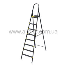 стремянка Aloft - 8 ступенек, усиленная металлическая 150кг SLIM