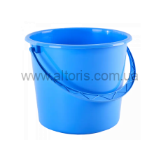 ведро пластмассовое пищевое БЕЗ кр Алеана - 14 л голубое