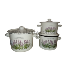 набор посуды №822 НМ к-ли цил.2/3/5,5л  - Лаванда (молочная)
