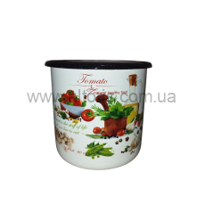 кружка эмаль НМ 1л/2, 0107/2 - Томато (молочная)