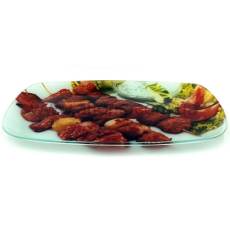 блюдо стекло Lumines - 29,5*21см прямоуг. Шашлык соус 311