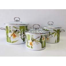 набор посуды №1500 НМ к-ли цил.с н/ж об.2/3/5,5л - Бамбук