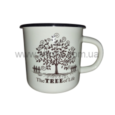 кружка эмаль НМ 1л/2, 0107/2 - "Tree"