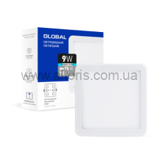 светильник светодиодный встраиваемый  Global SP - adjustable 9W, 4100K (квадрат)