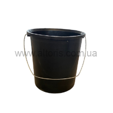 ведро пластмассовое пищевое без кр  Полимерагро - 17л металическая ручка