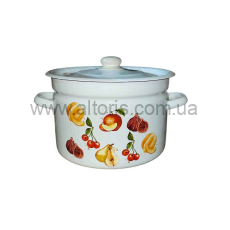 кастрюля эмаль НМ цилиндр. 9л/2 1621/2 - Фруктовый Оазис