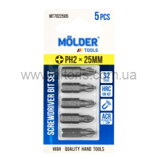 набор бит MOLDER  - PH2x25мм, 5шт