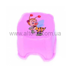 табурет детский пластмассовый Мультики Полимерагро - розовый
