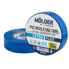изолента MOLDER - 19mm, 30м синяя проф , огнеустойчивая