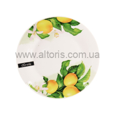 тарелка мелкая керамика Interos - №7  Лимон 23-043