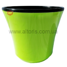 кашпо двойной цветной Гемопласт - №1 зеленый