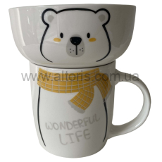 набор детский керамика LIMITED EDITION - 2 пр.в уп HAPPY BEAR JSD06